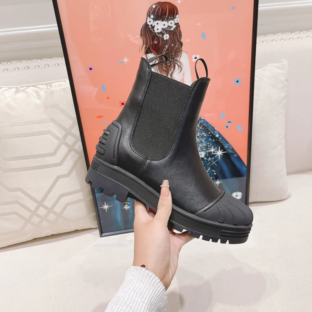 Dior - Ботинки с рельефным носком до середины икры