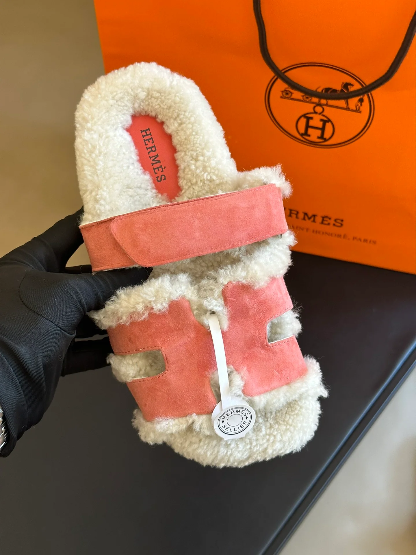 Тапочки Hermes Second Uncle 2024 — розовые