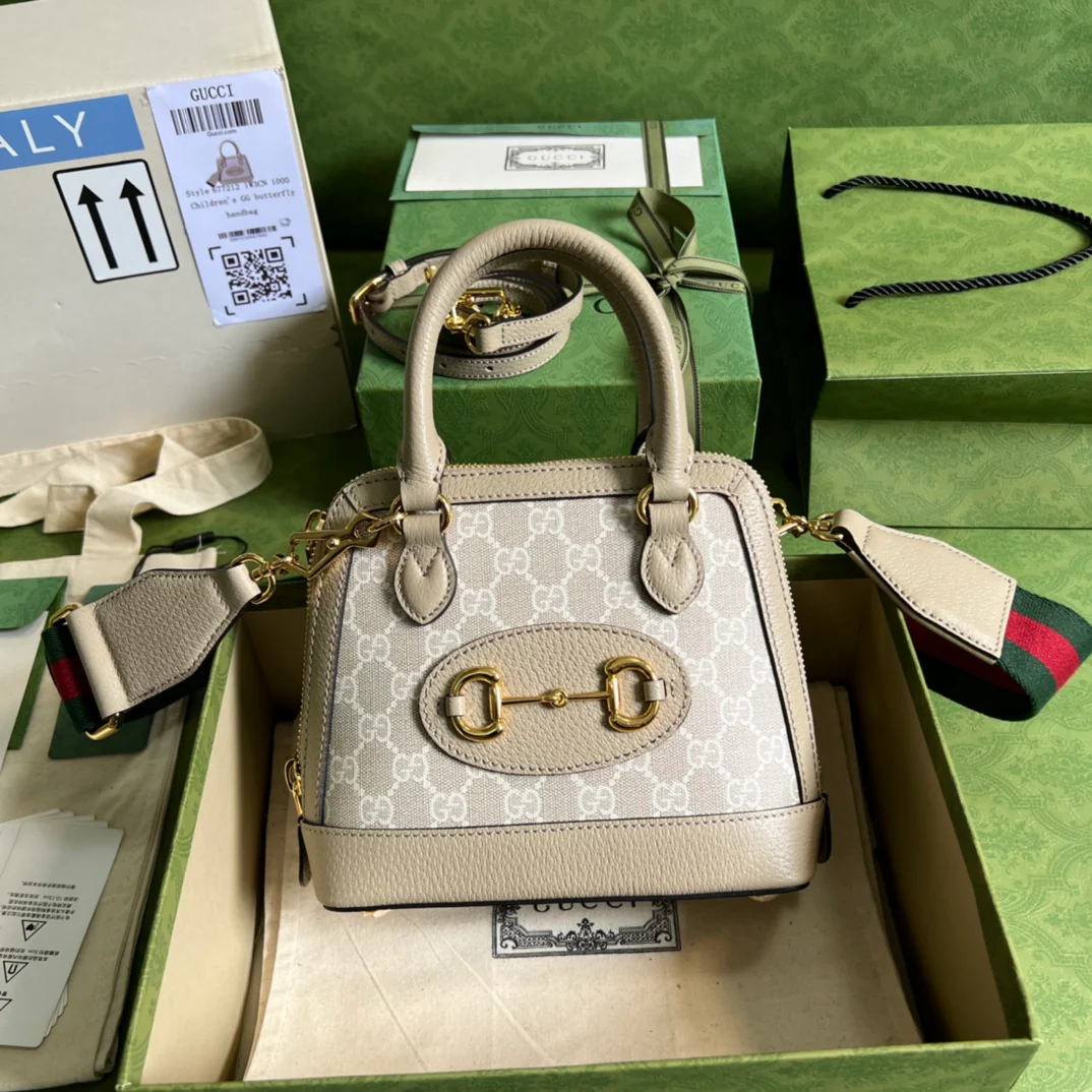 Сумка Gucci Ophidia Square Retro - 20x19 см x 5x7 см x 5 см - цвет овсянки