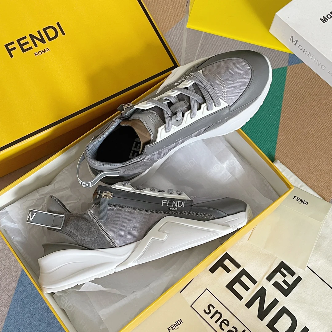 Fendi - Повседневные кроссовки - Светло-серые
