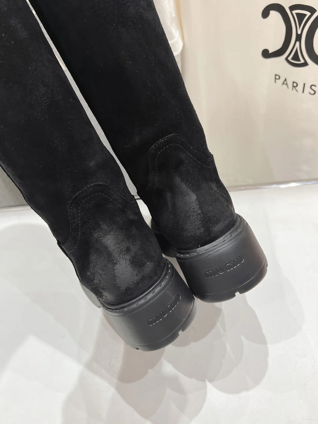 Ботинки на платформе Miu Miu 2024 - Черные - 1