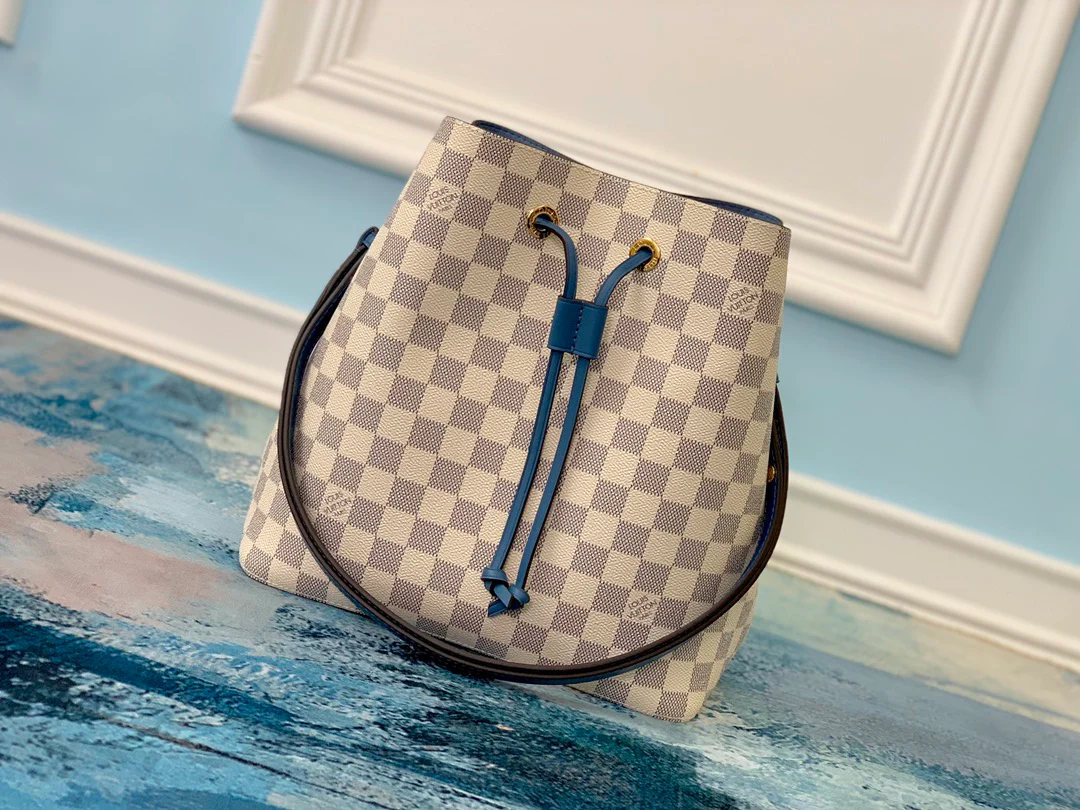 n40153-LV-2019 Весенняя коллекция - сумка-ведро neonoe - белая в клетку