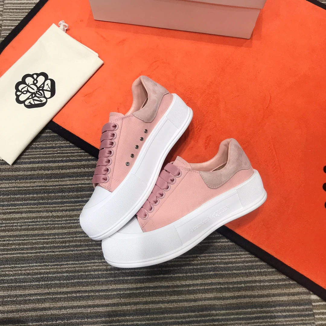 Кроссовки на платформе McQueen - розовые