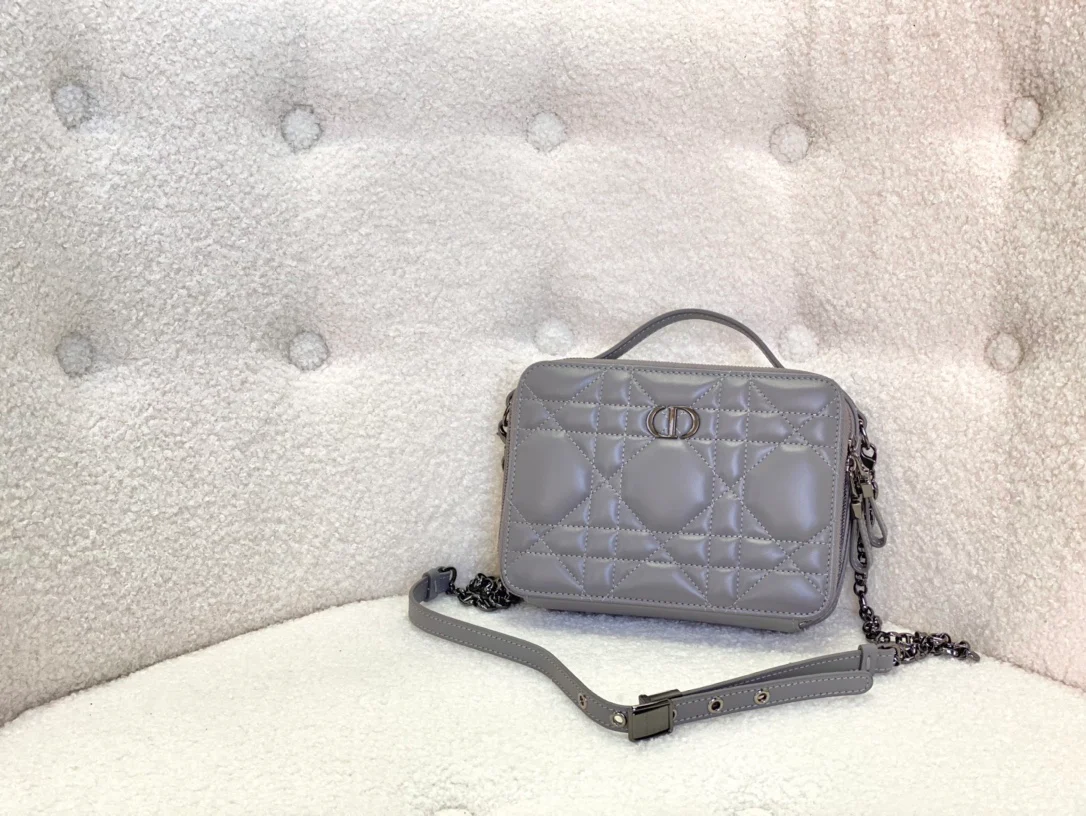 Сумка-коробка Dior Caro - серая
