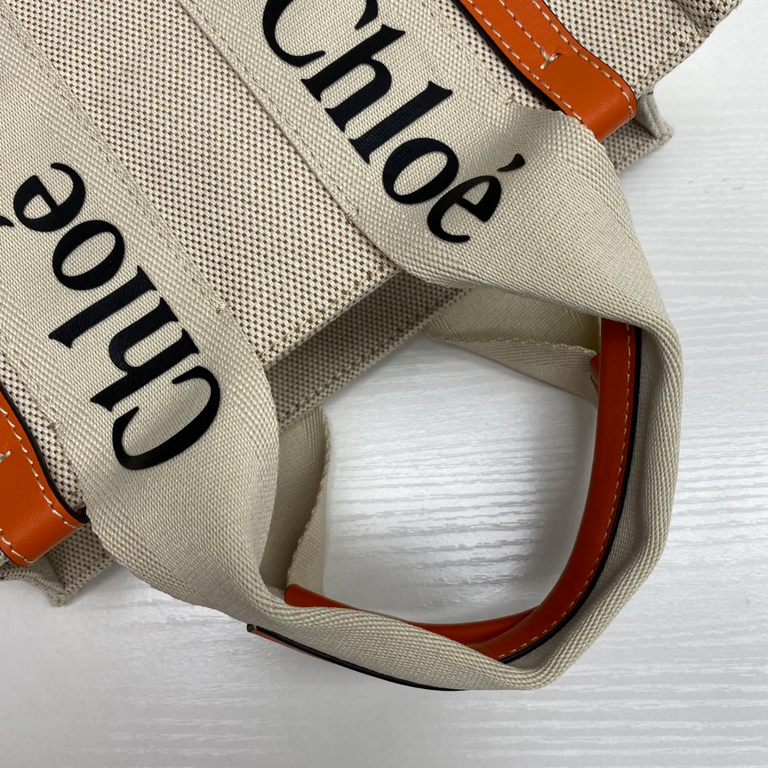 Сумка-тоут Chloe Woody - Маленькая - Оранжевая