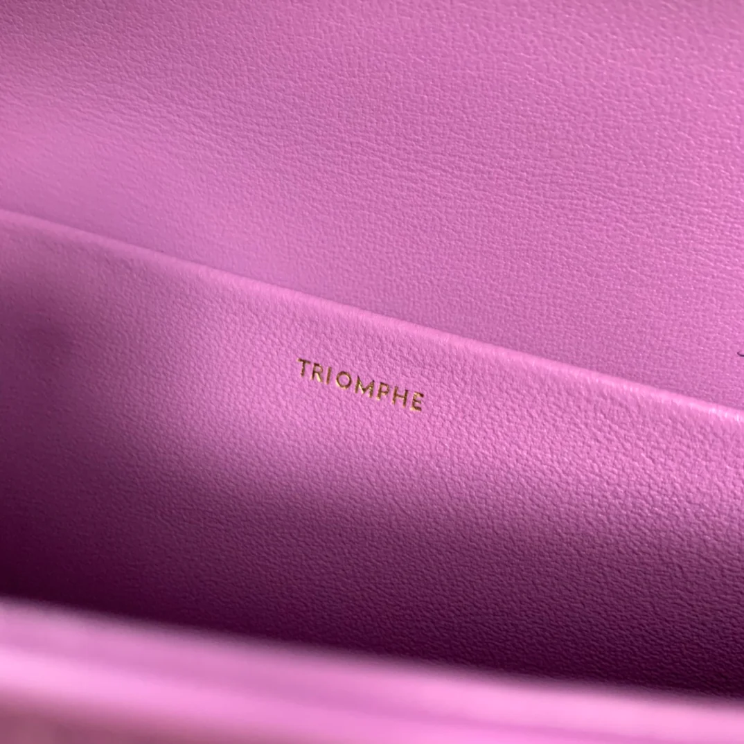 Celine - Кожаная сумка с пряжкой и цепочкой - Подмышечная сумка - Фиолетовая