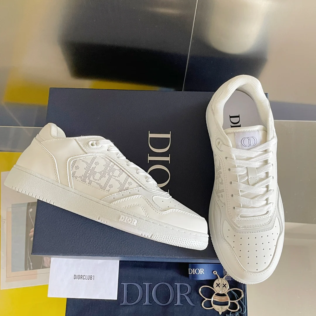 Кроссовки Dior серии B27 - повседневные спортивные кроссовки - для пар - белые