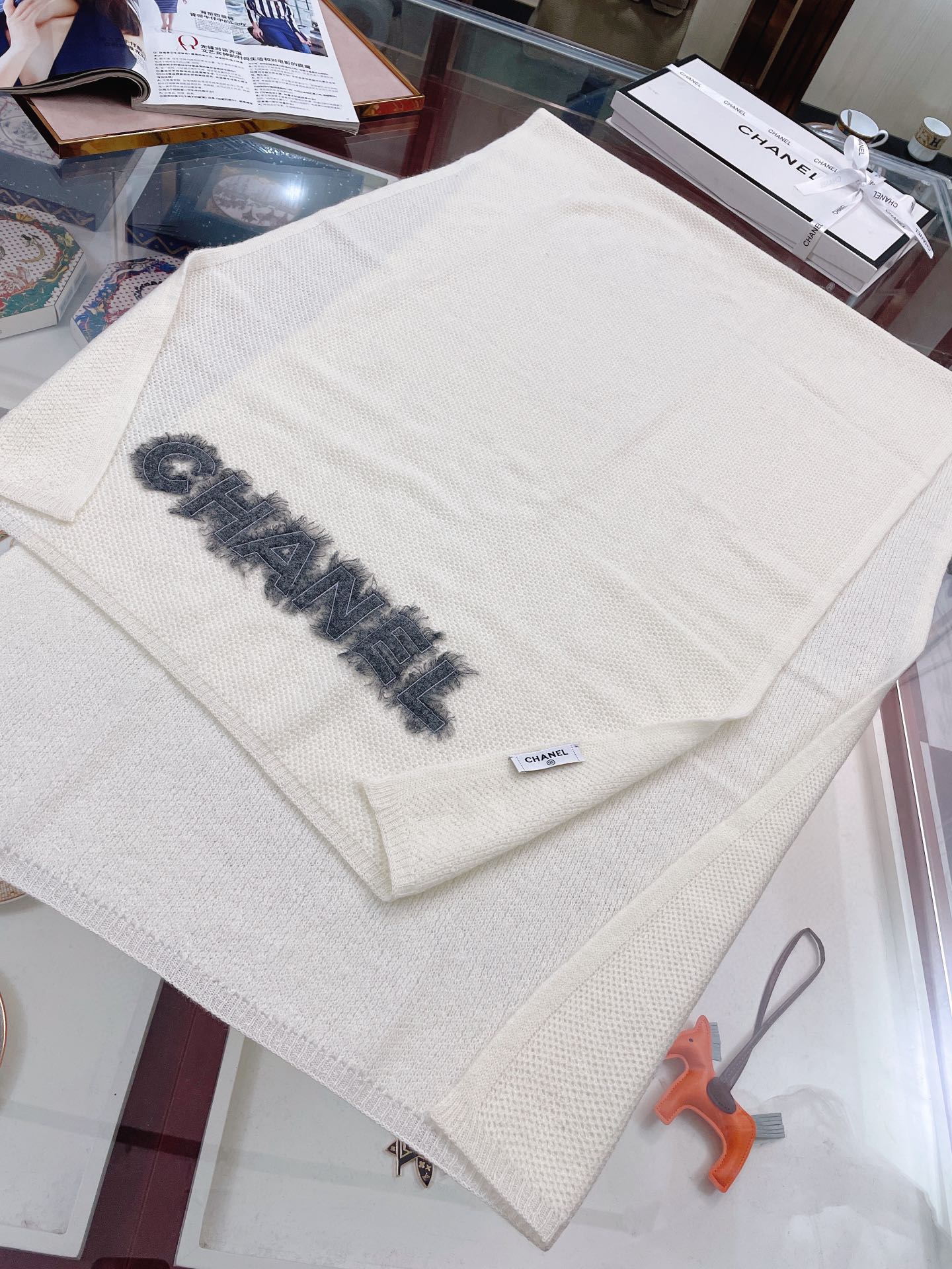 Кашемировый шарф Chanel - 1