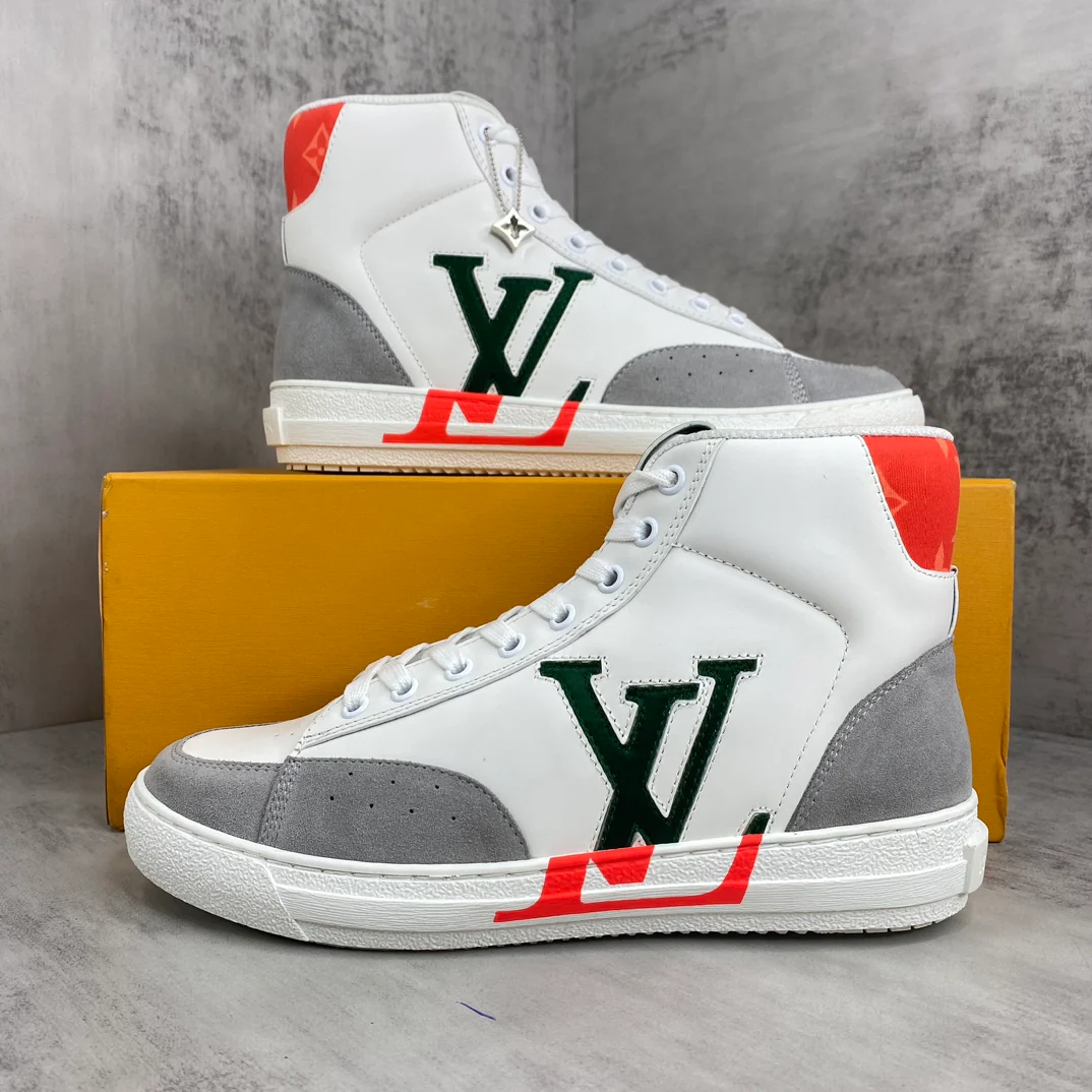 LV-2024-Высокие кроссовки-Серые