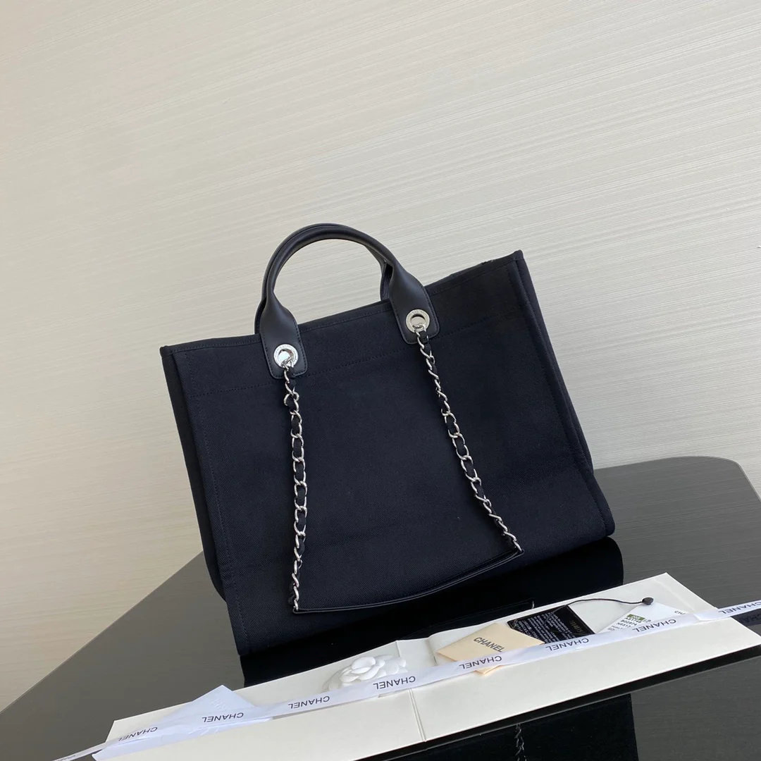 Большая пляжная сумка Chanel Pearl Black