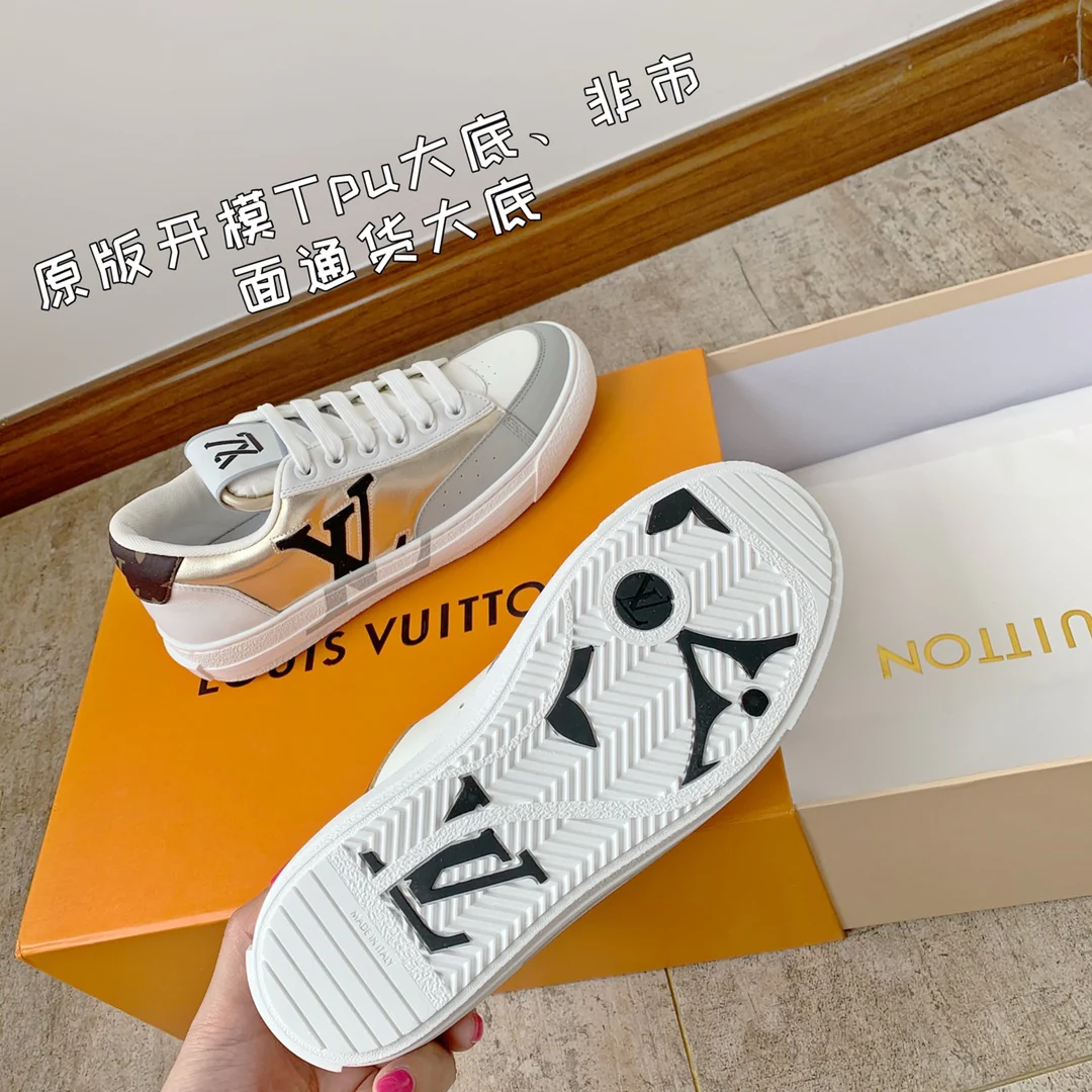 Кроссовки LV 2022 Must-Have - Серия Charlie - Серо-золотые