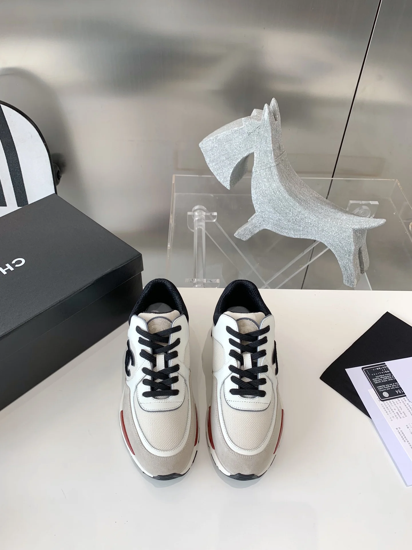 Кроссовки Chanel с цветовыми блоками - замшевая кожа с дышащей сеткой - размеры 35-39-40 (изготовление на заказ) - 1