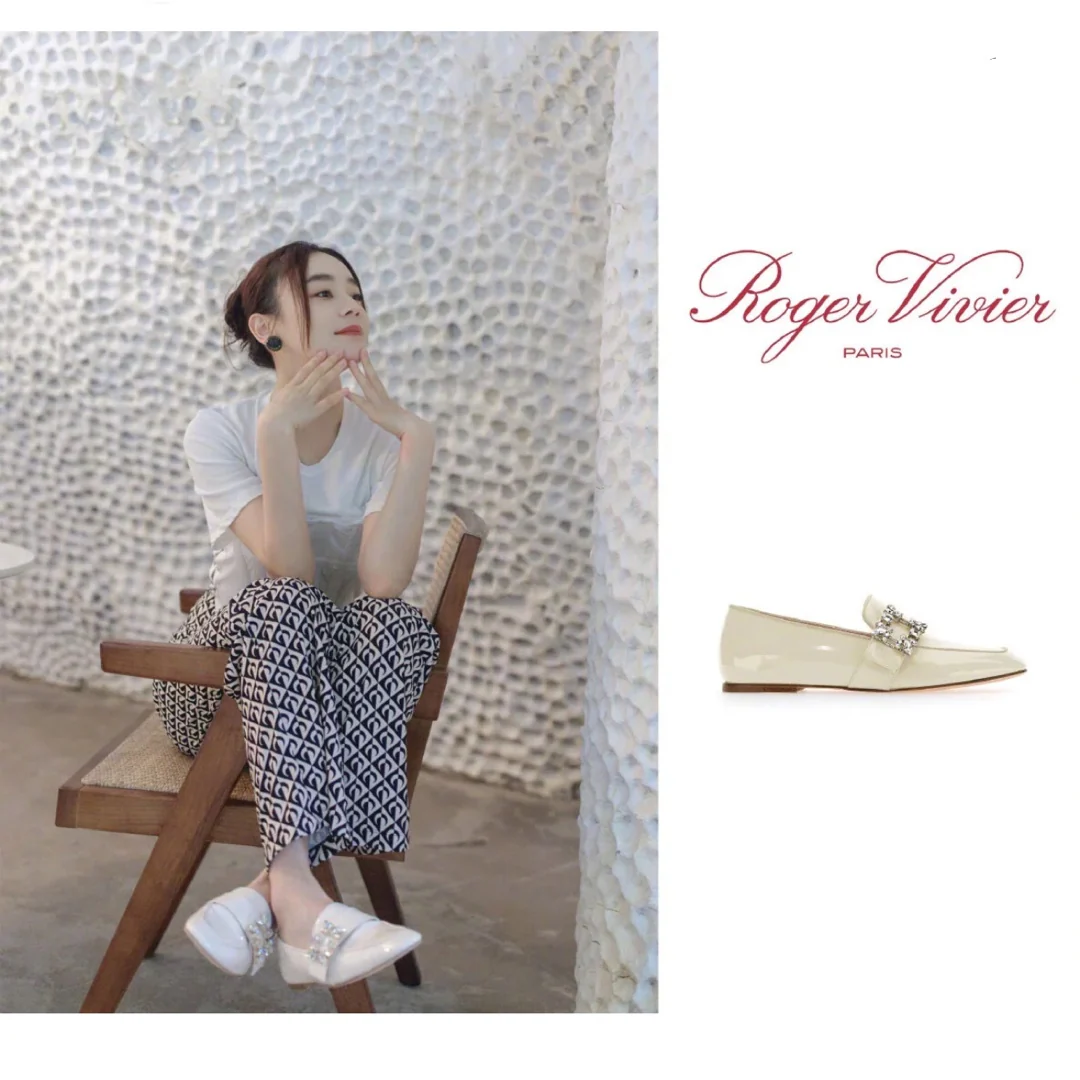 Обувь RV - Лоферы ?Версаль? с ромбовидной пряжкой - белые