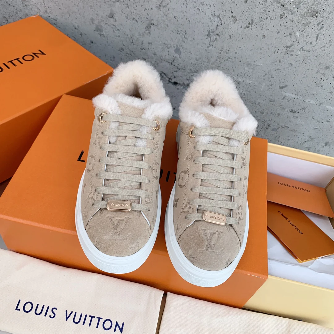 LV - Кроссовки с тиснением по шерсти