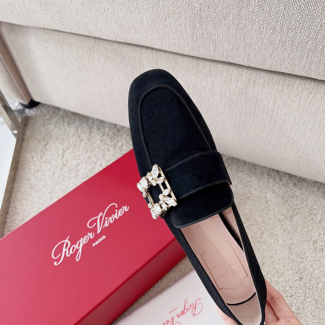 Обувь RV - Лоферы Versailles с ромбовидной пряжкой - черные