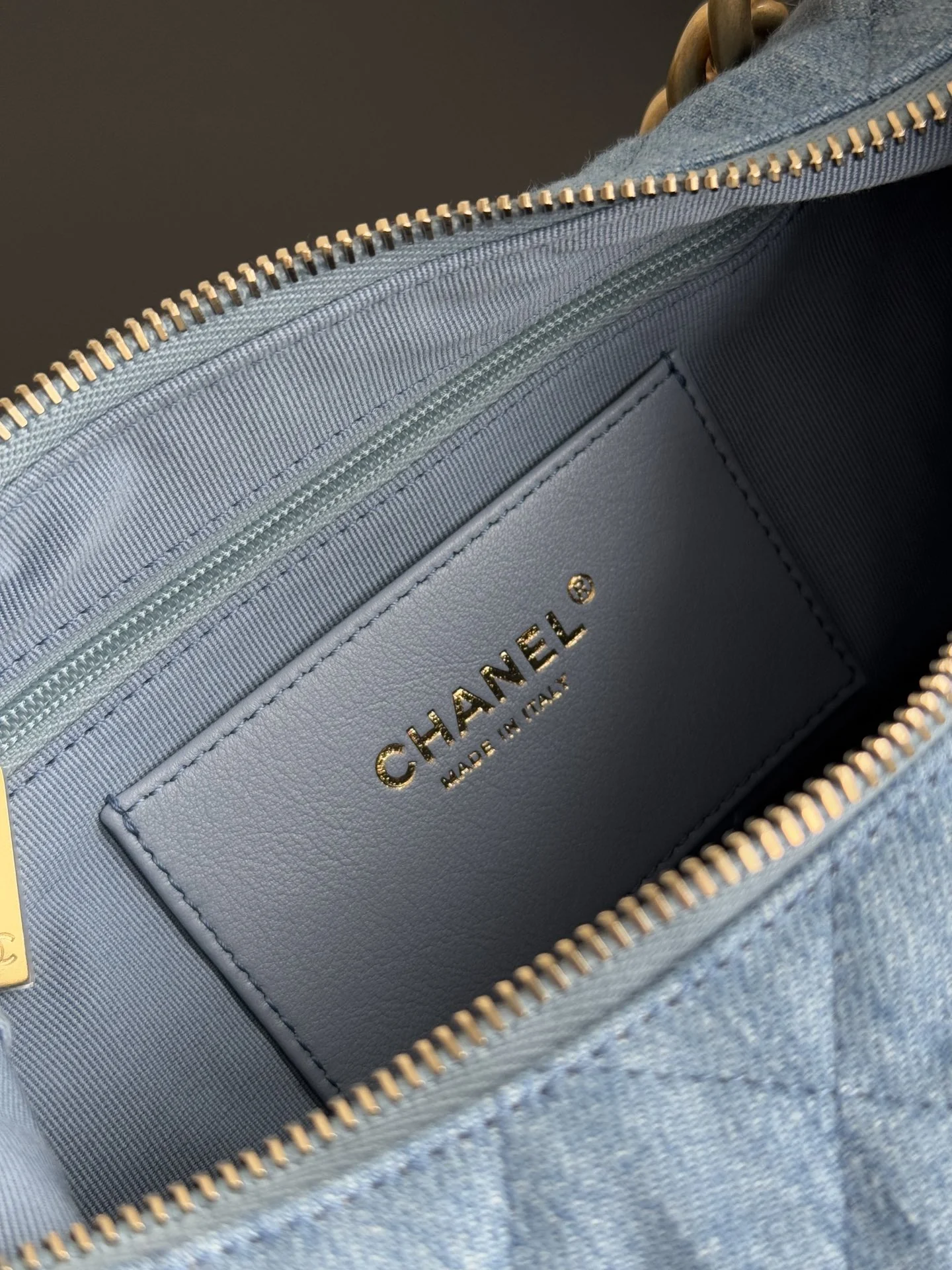 Chanel 25 Chobo Denim Small - Light Blue