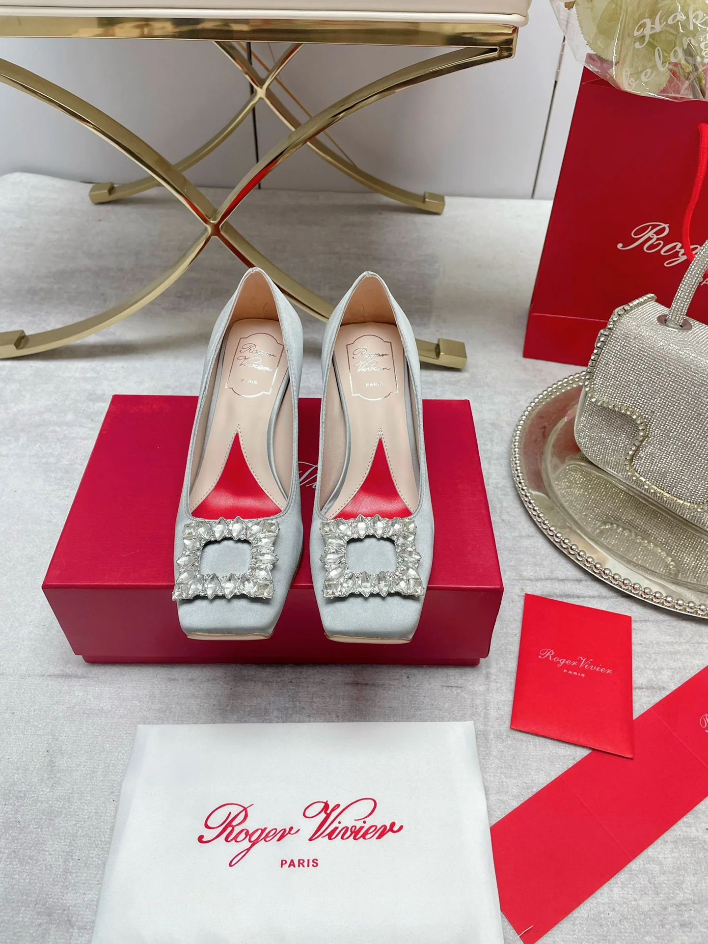 Обувь RV - Новинка сезона осень/зима 2022 - Туфли на низком каблуке - Серебристые