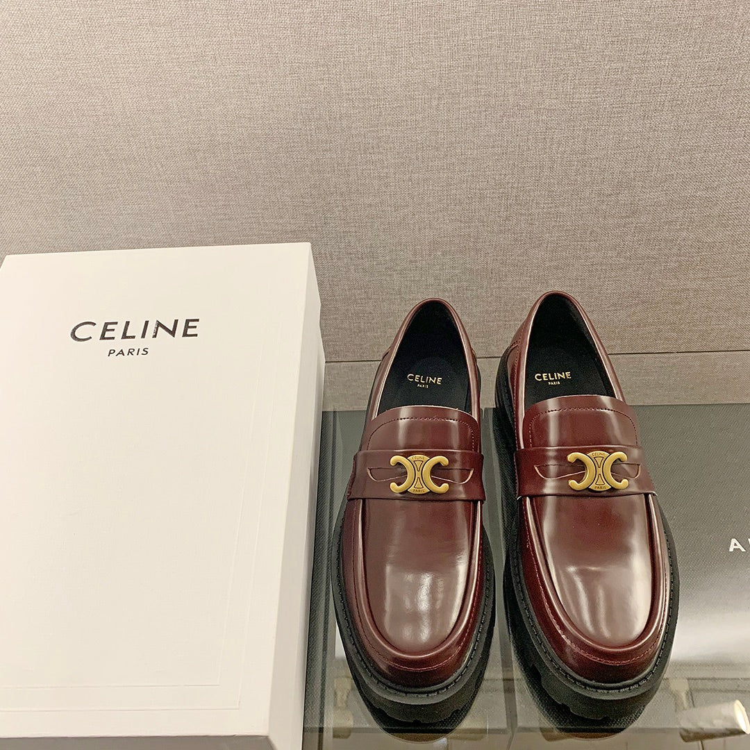 Новинка сезона весна/лето 2023 от Celine - Лоферы Arc de Triomphe - Коричневые