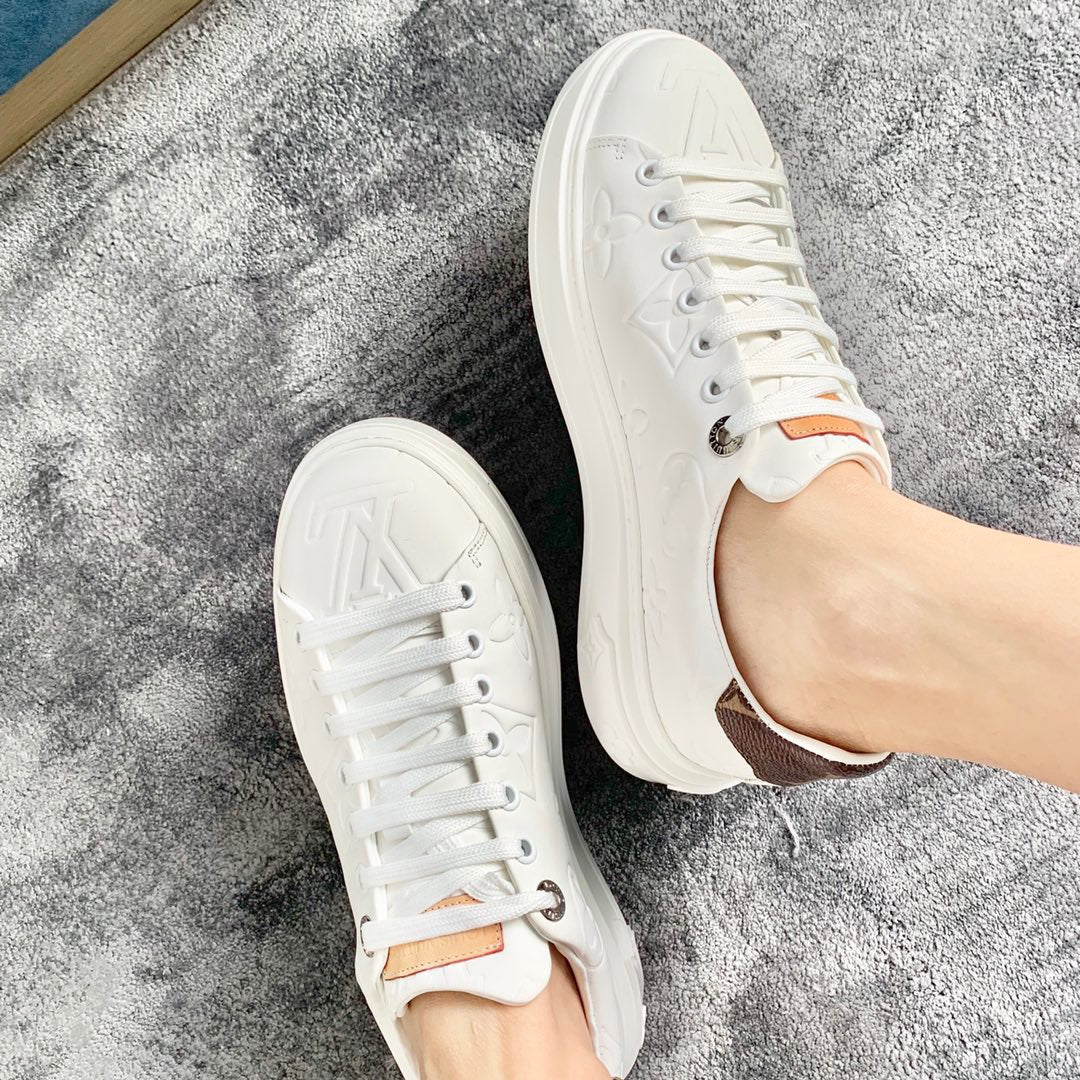 Обувь LV - LV Time Out - белые кроссовки на платформе