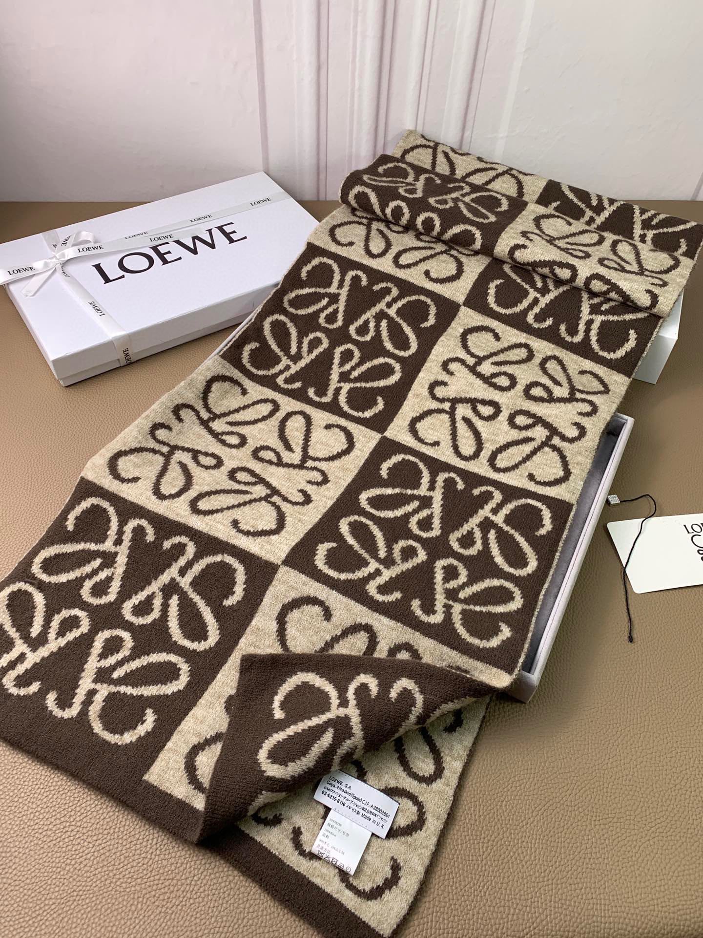 Кашемировый жаккардовый шарф Lolwei - 1