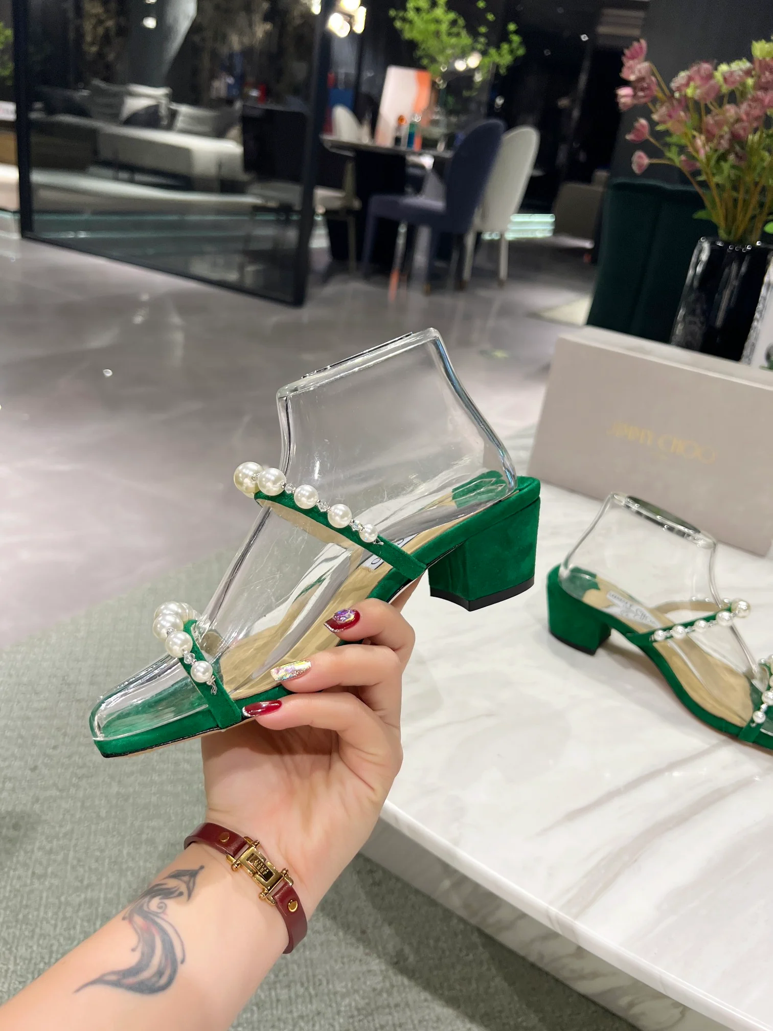 Джимми - Жемчужная лента - Сандалии - Тапочки