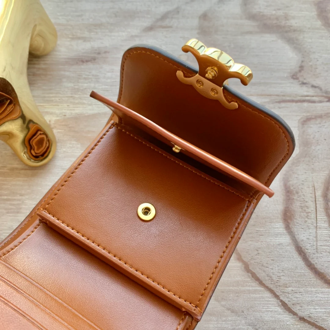 Кошелек Celine Small Flap Wallet - Ткань и коровья кожа - 1 шт.