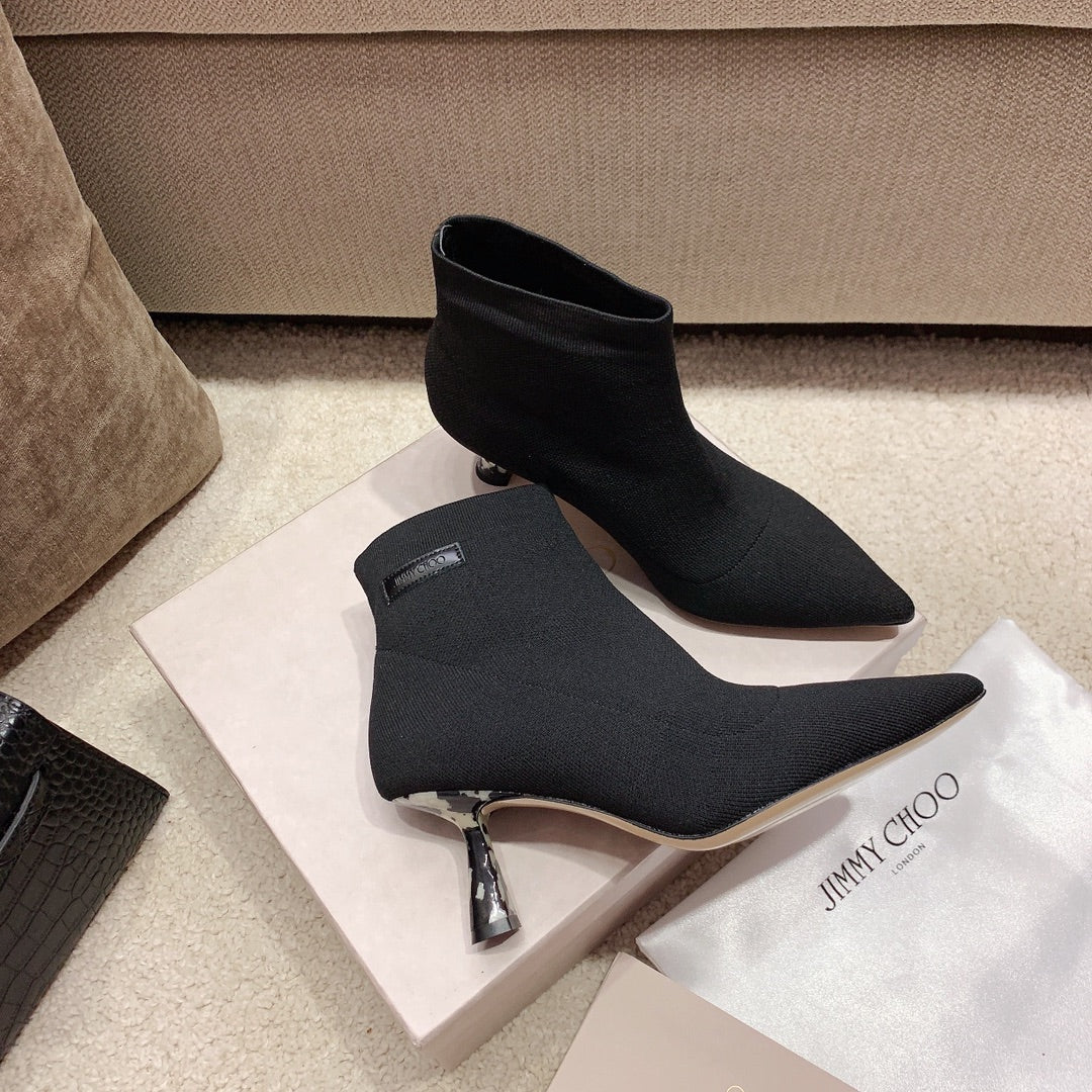 Новинка сезона осень/зима 2022 от Jimmy - Ботильоны на шпильке - Черные - 3