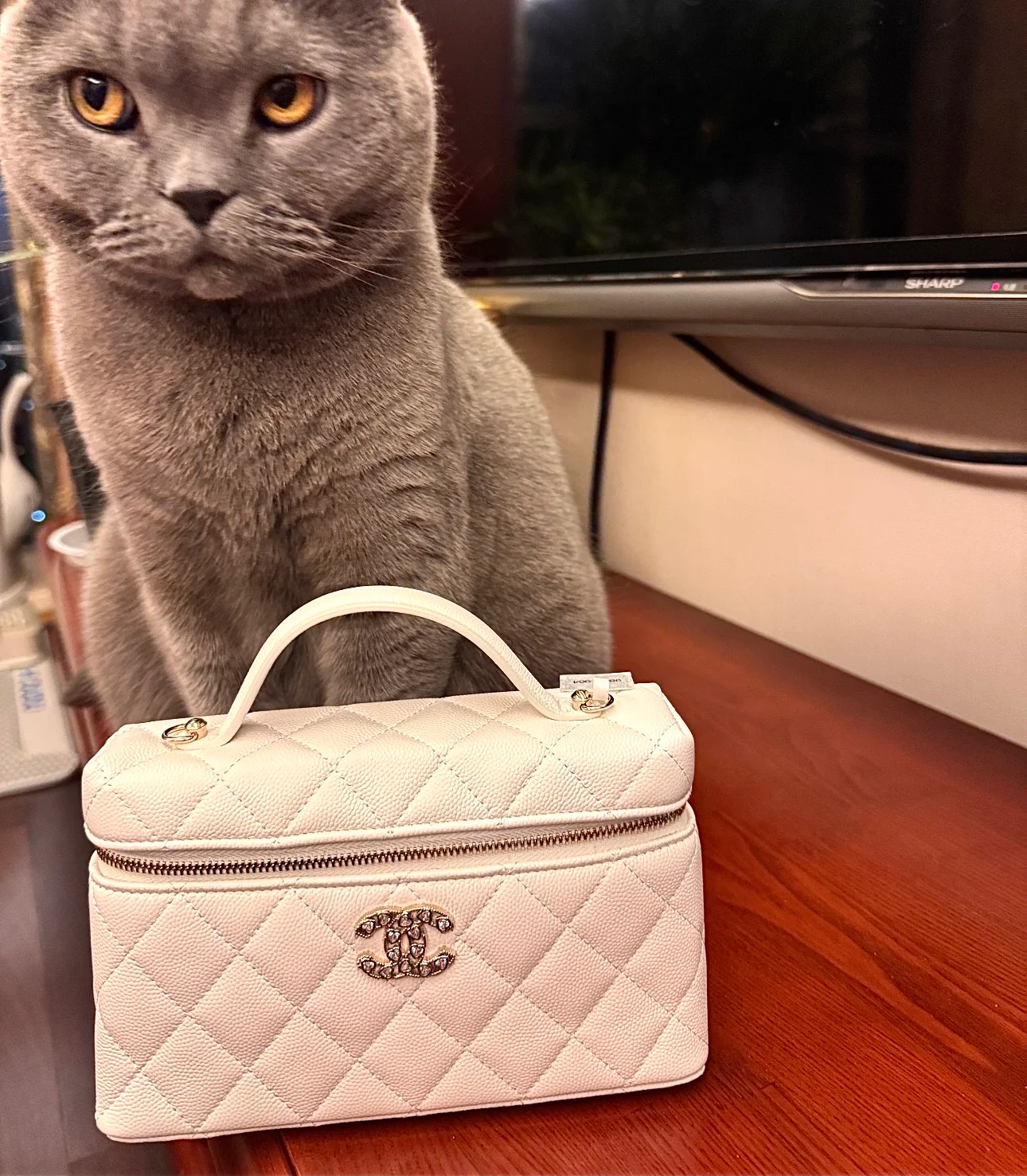 Сумка-ланчбокс Chanel 25p Limited Edition в форме сердца с бриллиантом — белая.