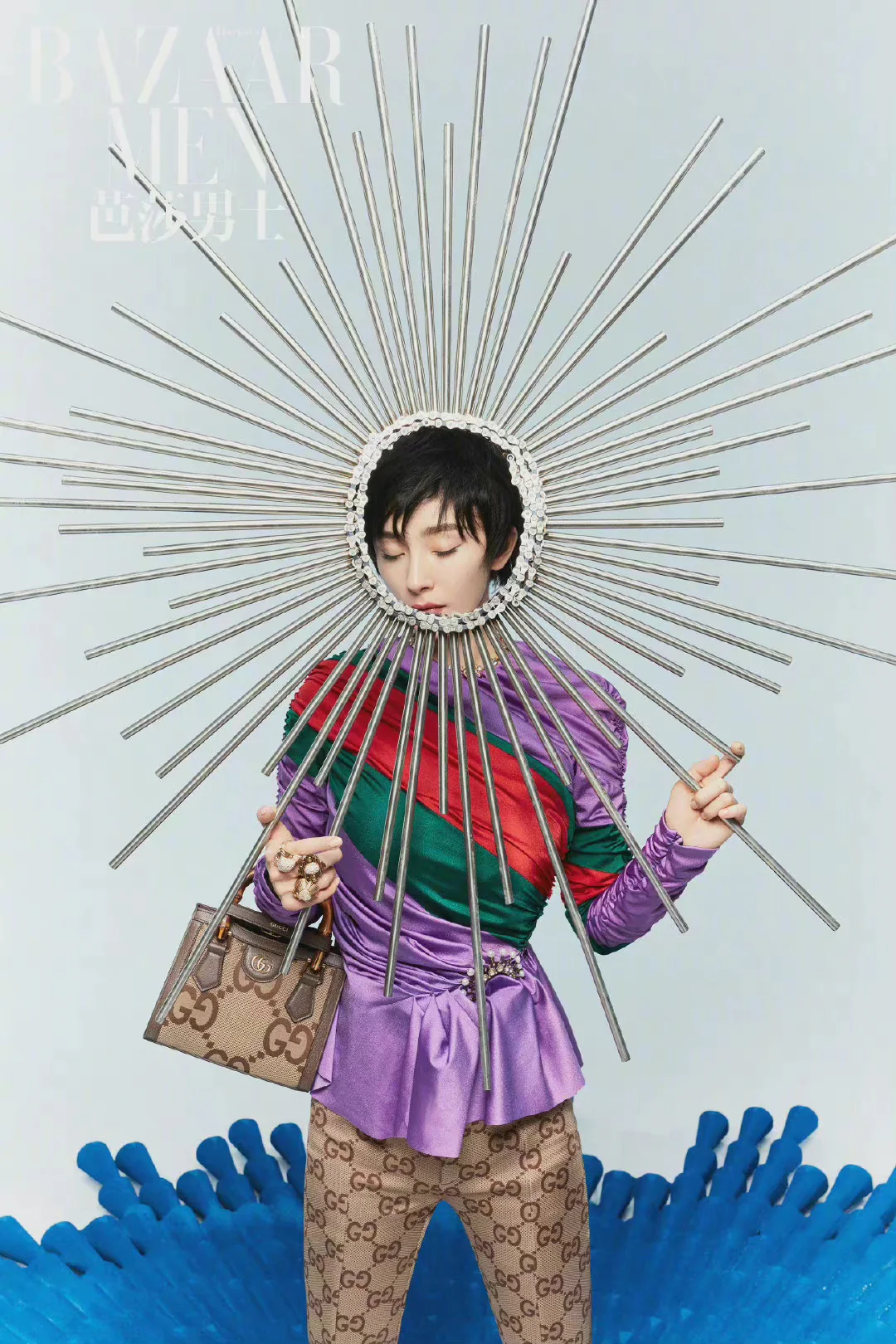 Оригинальная кожаная бамбуковая сумка Gucci