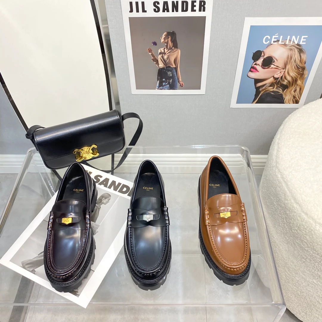 Лоферы Celine на платформе без каблука