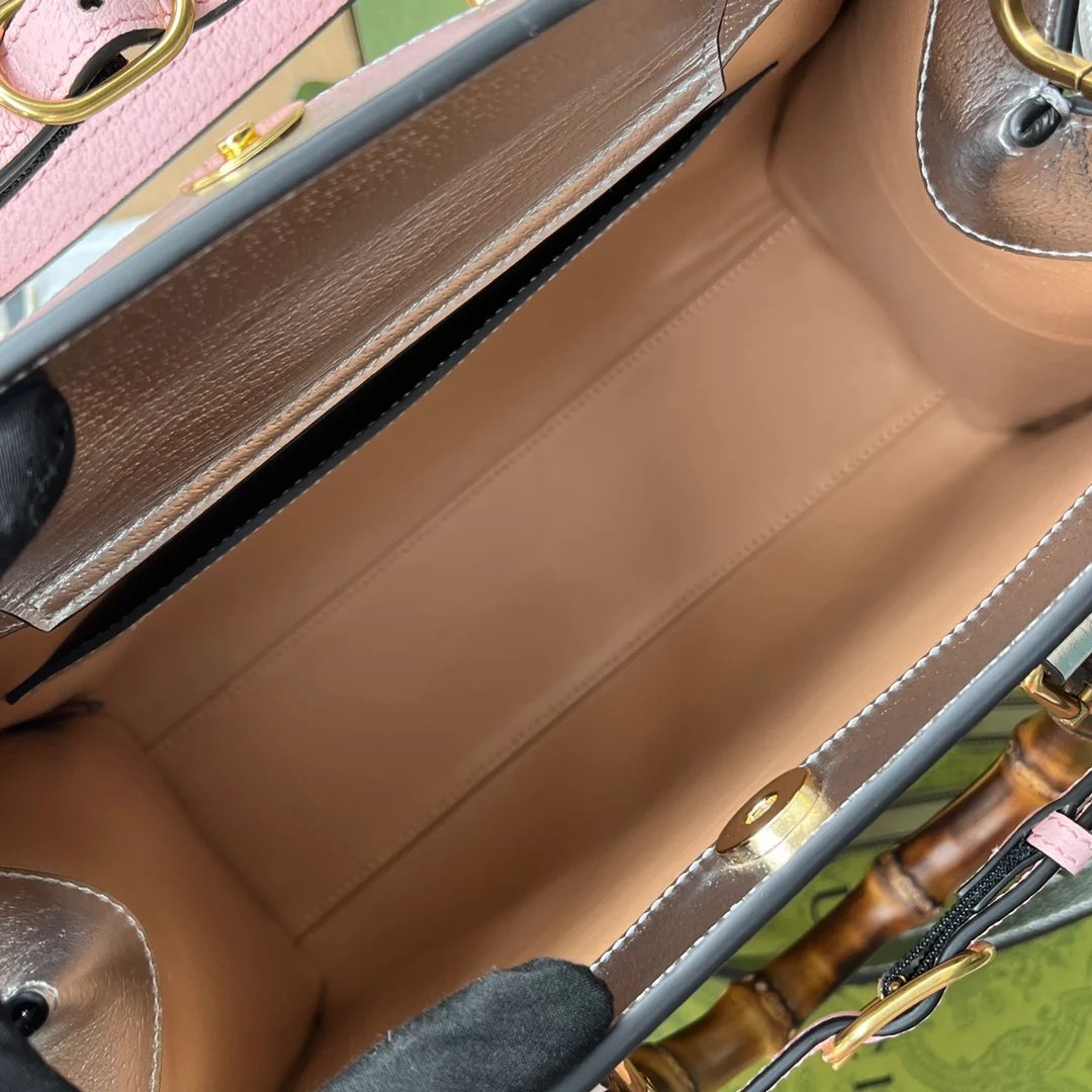 Маленькая сумка-тоут Gucci с бамбуковой ручкой - 27x24x11 см