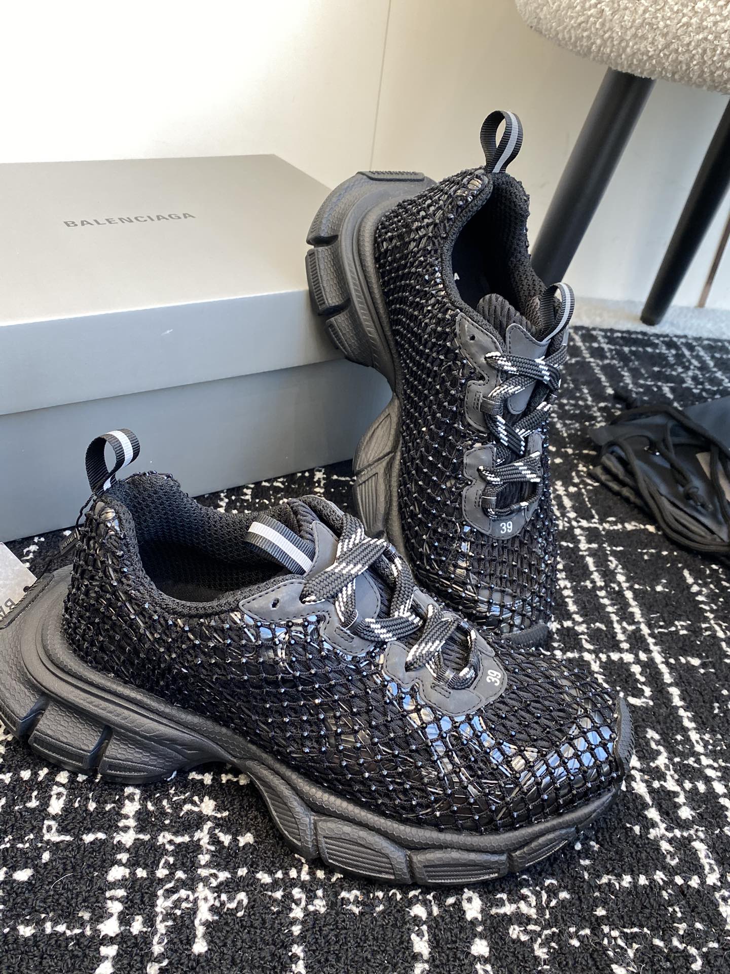 Повседневные туфли Balenciaga 2024 - черные