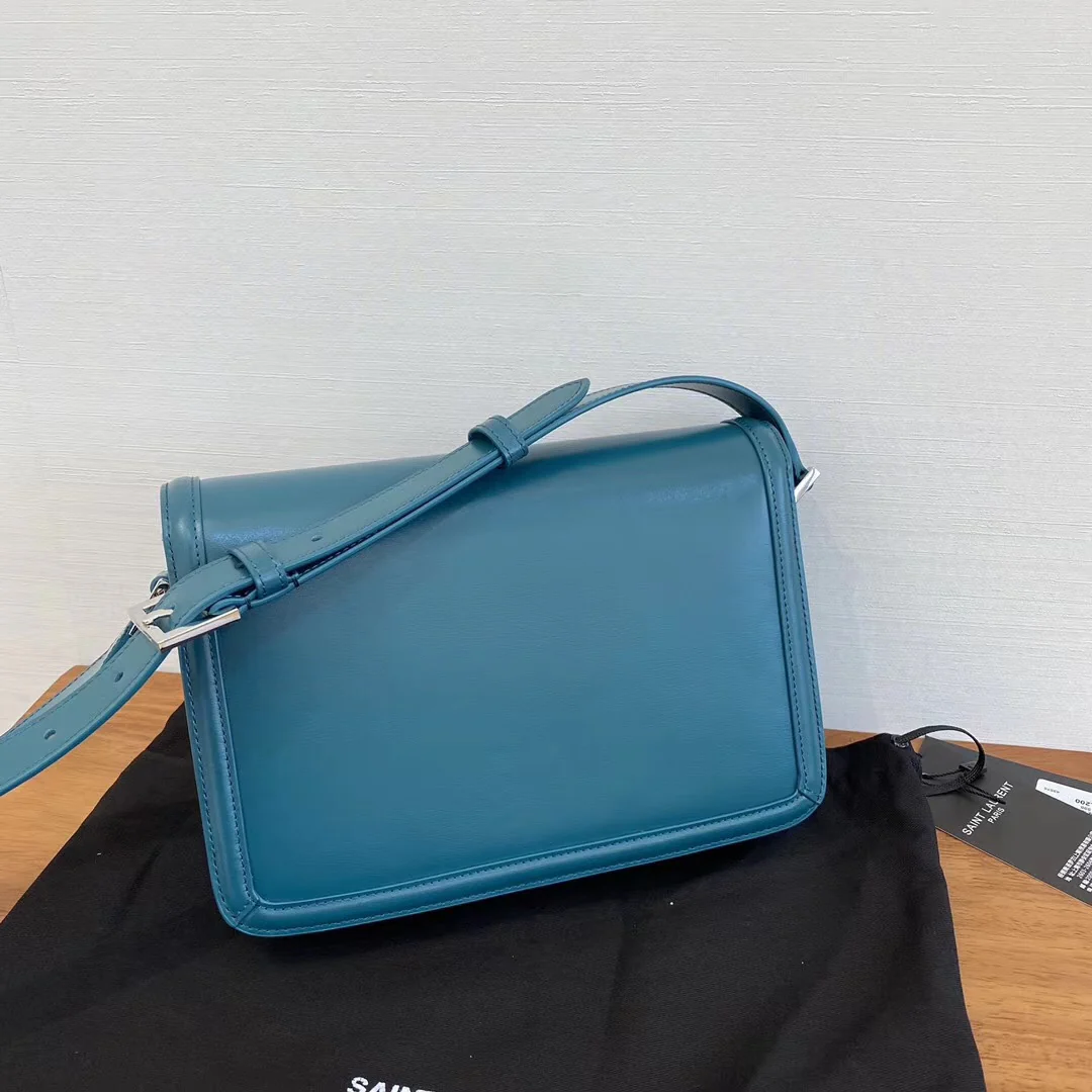 Сумка YSL Solferino Tofu Bag - Lake Blue - 23 см
