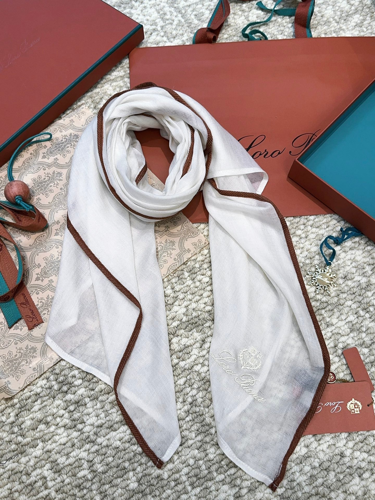 Кашемировый шарф Loro Piana 2024 — 75-180