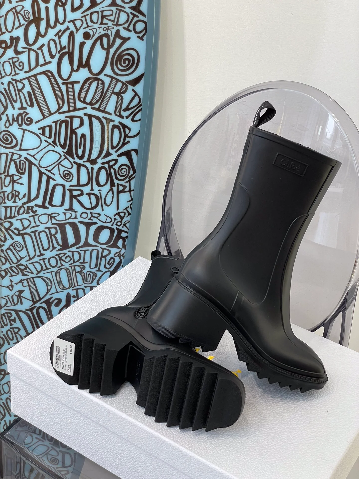 Обувь Chloe - Chloe - платформа - резиновые сапоги - черные