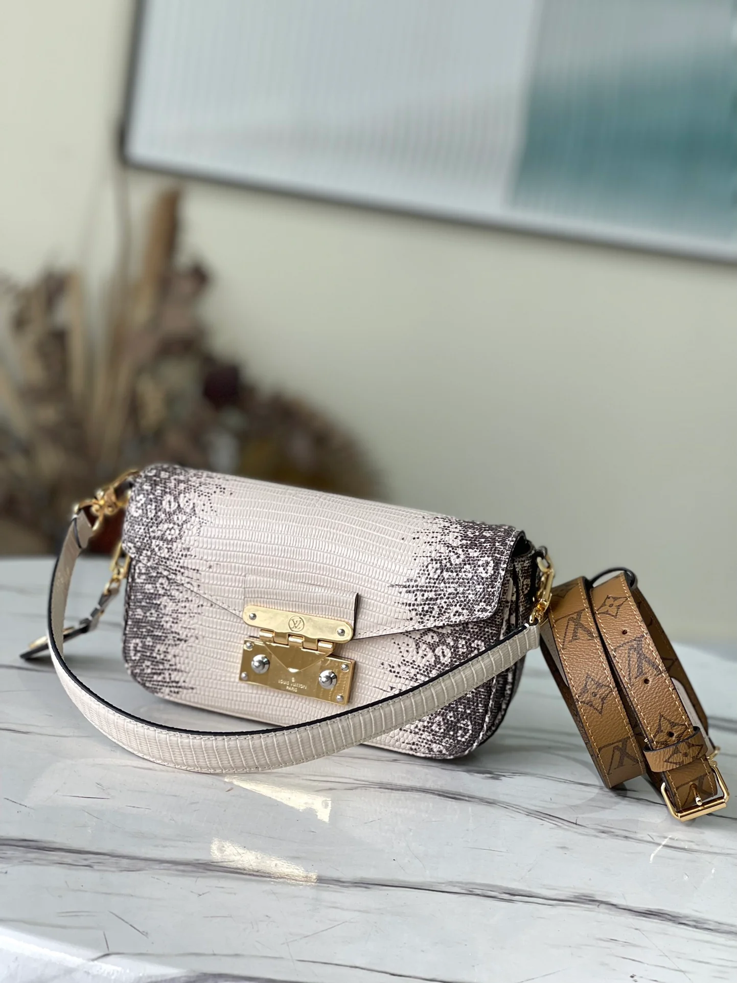 m20393-LV-2022-Показ мод весна/лето-Swing-Сумка-Кожа ящерицы