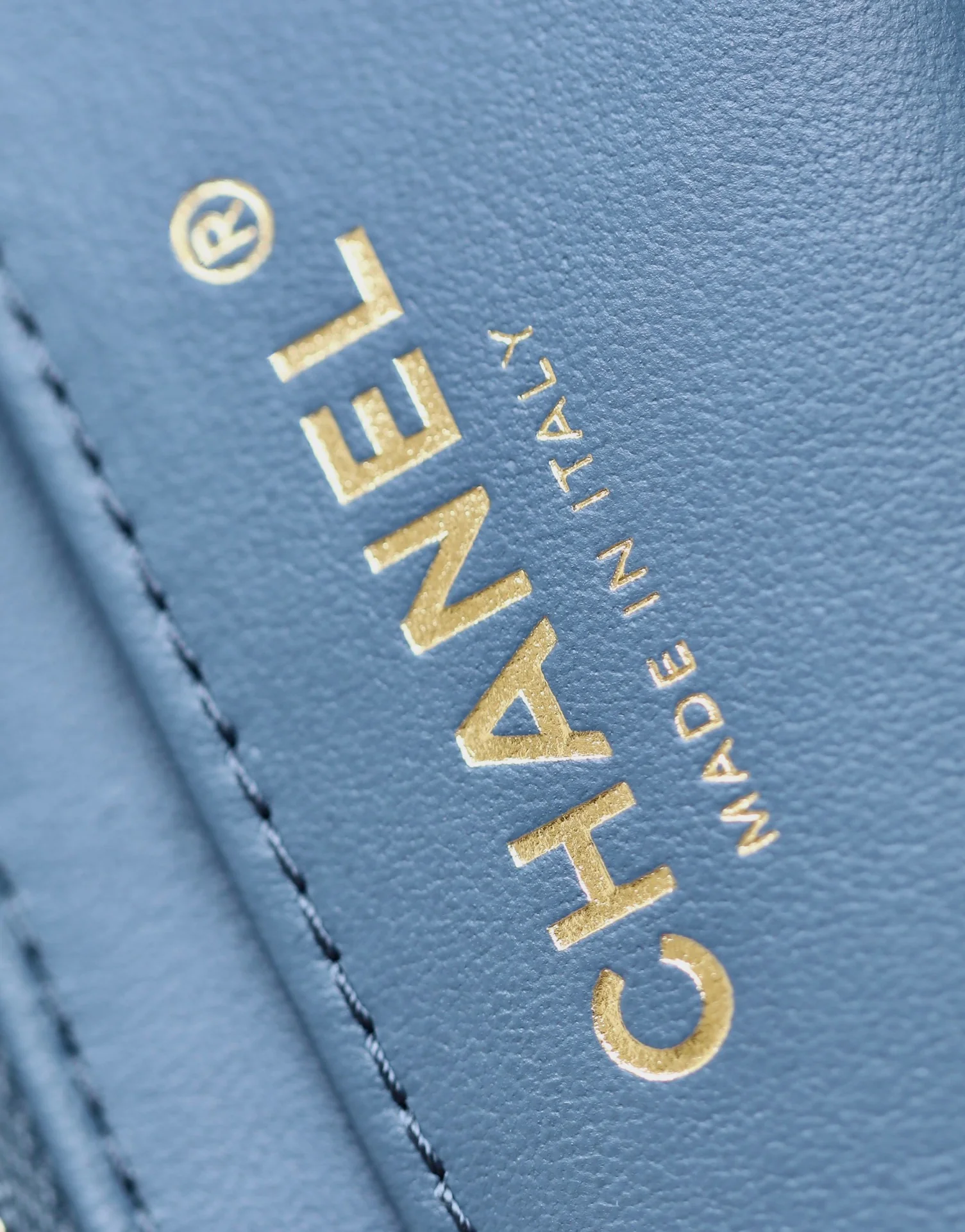 Chanel - CF Golden Ball Square Fat Man - Denim Blue