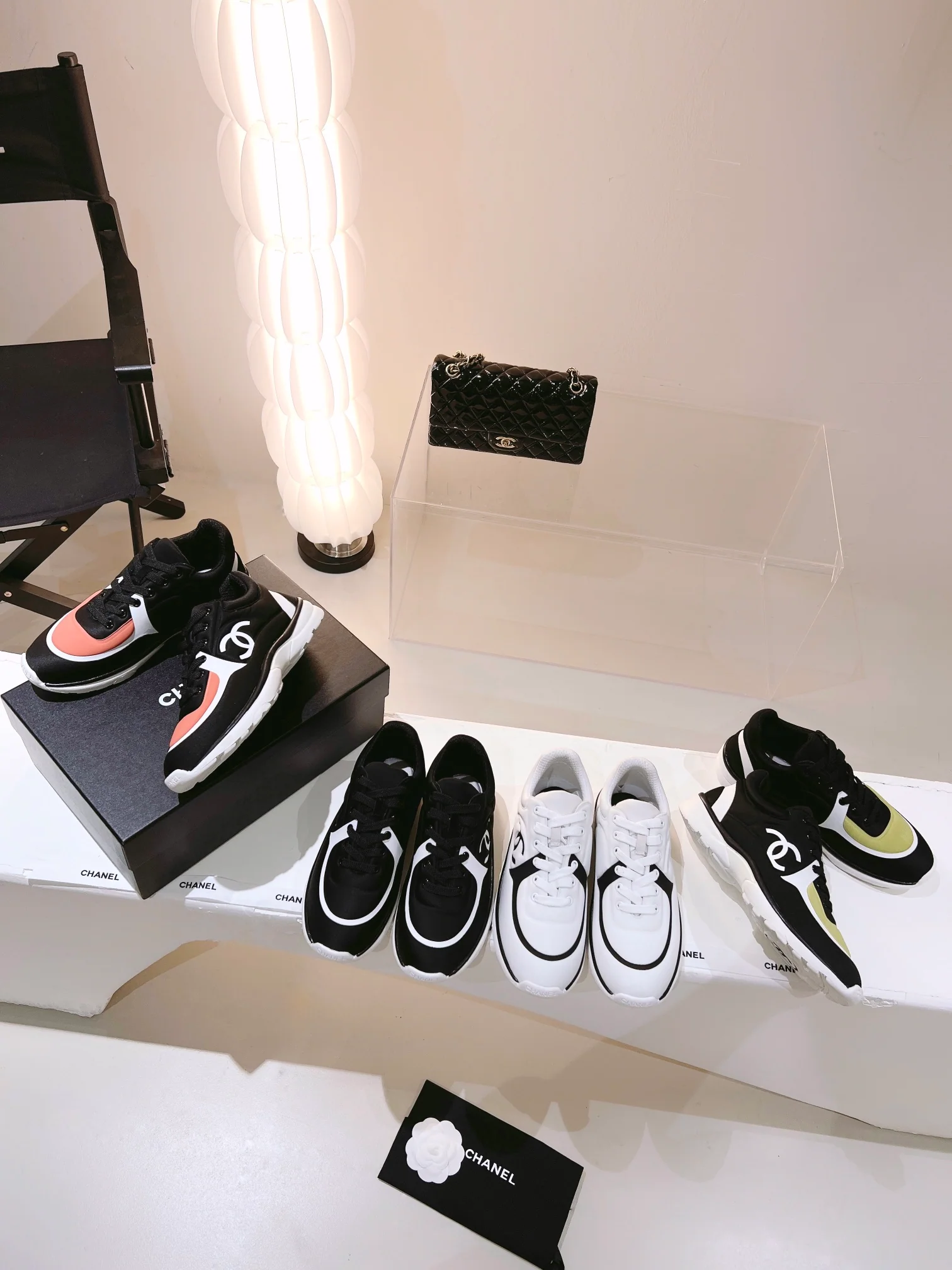 Chanel - Спортивные повседневные туфли - Черно-розовые