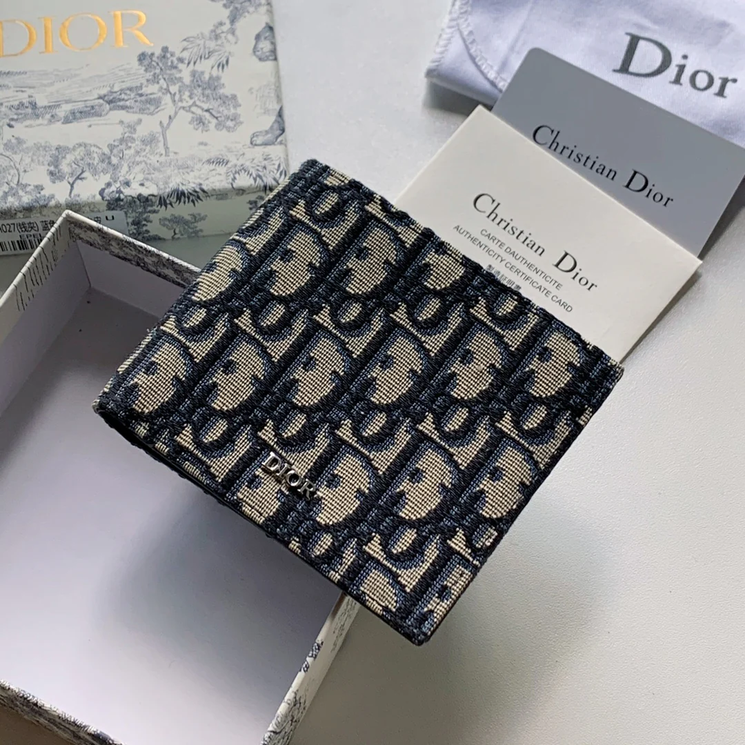 Dior 男款老花短夹