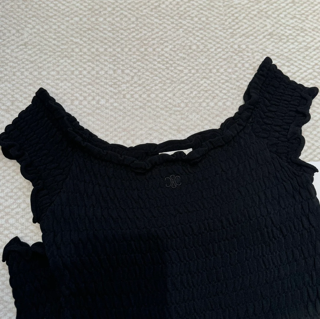 Celine-2404 Весна/Лето Новое эластичное плиссированное платье приталенного кроя