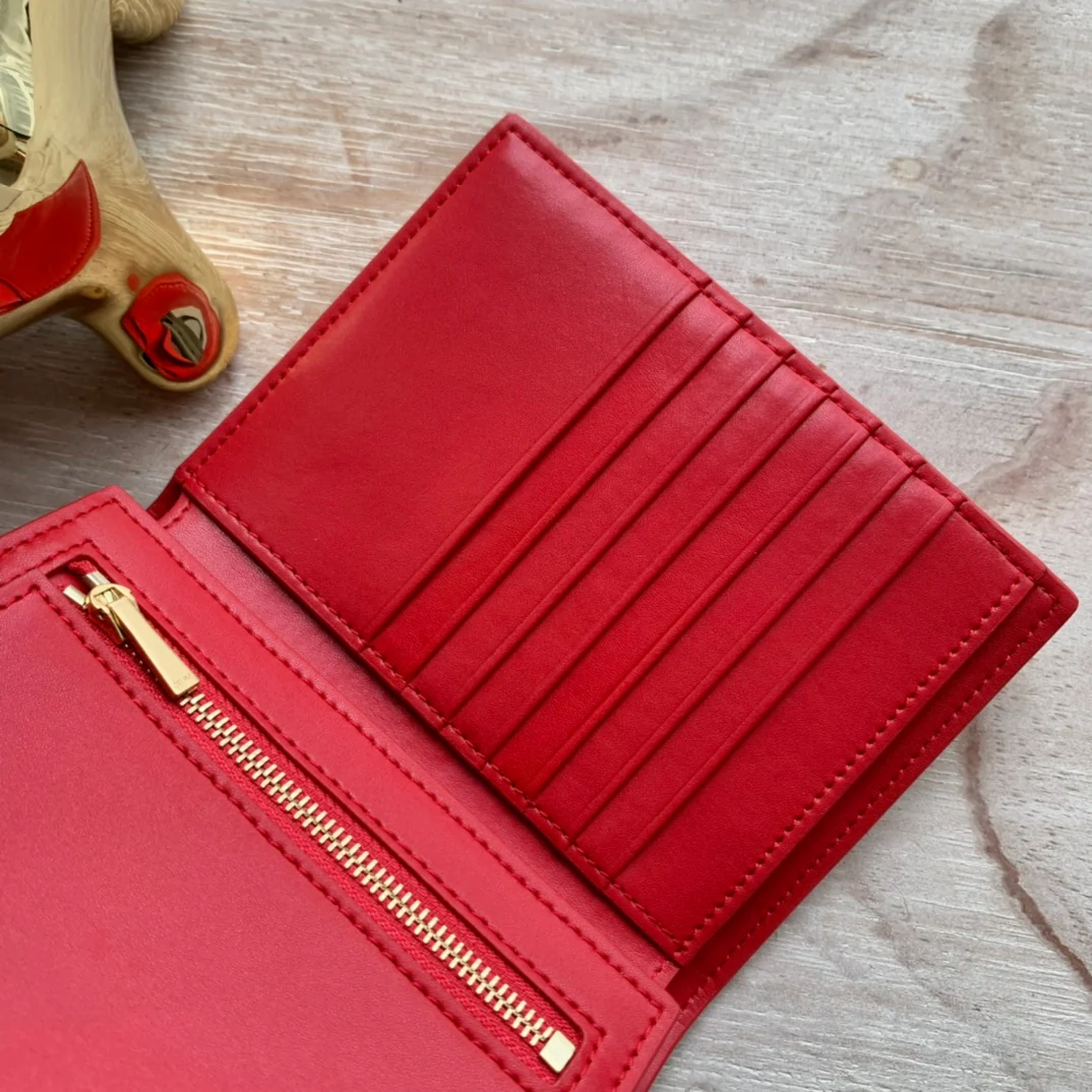 Кошелек Celine Strap из зернистой телячьей кожи - 4 шт.