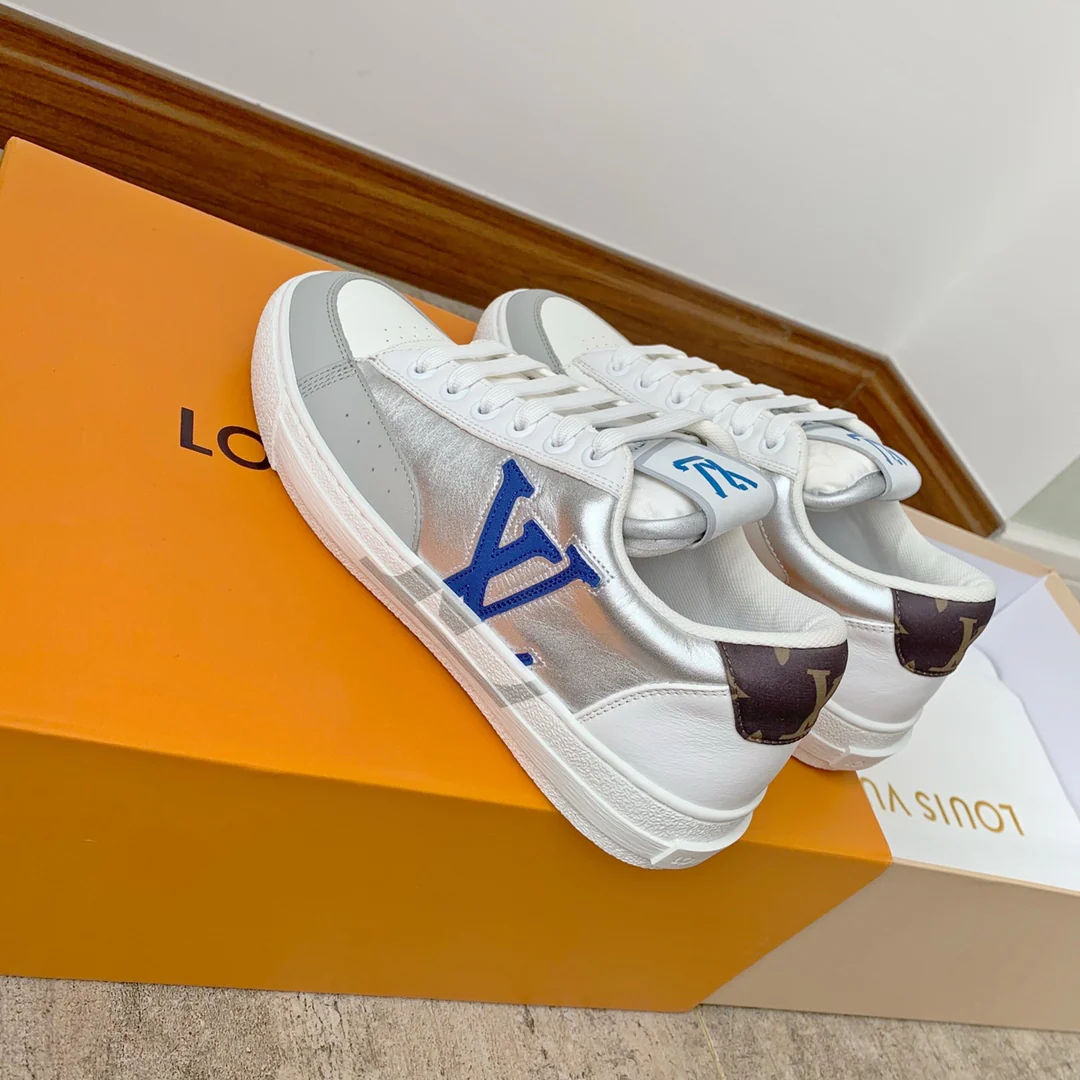 Кроссовки LV 2022 Must-Have - серия Charlie - серебристо-синие