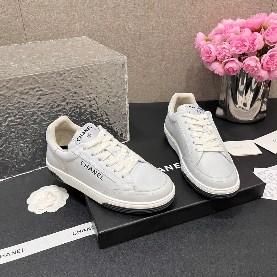 Повседневные туфли Chanel 2024 - белые - 2