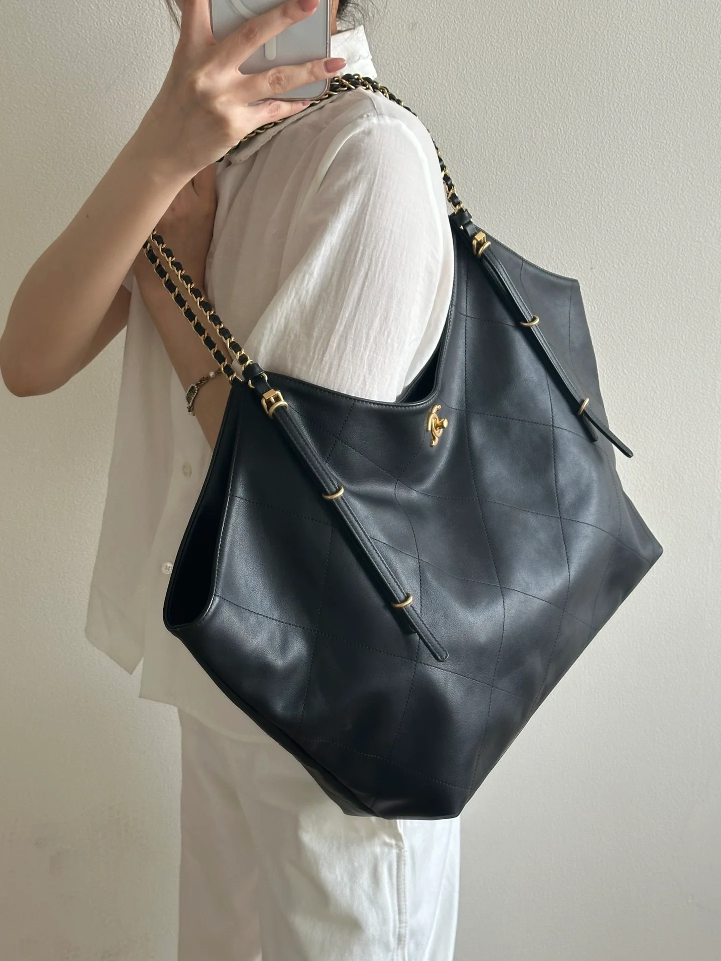 Большая сумка-шоппер 25s - черная