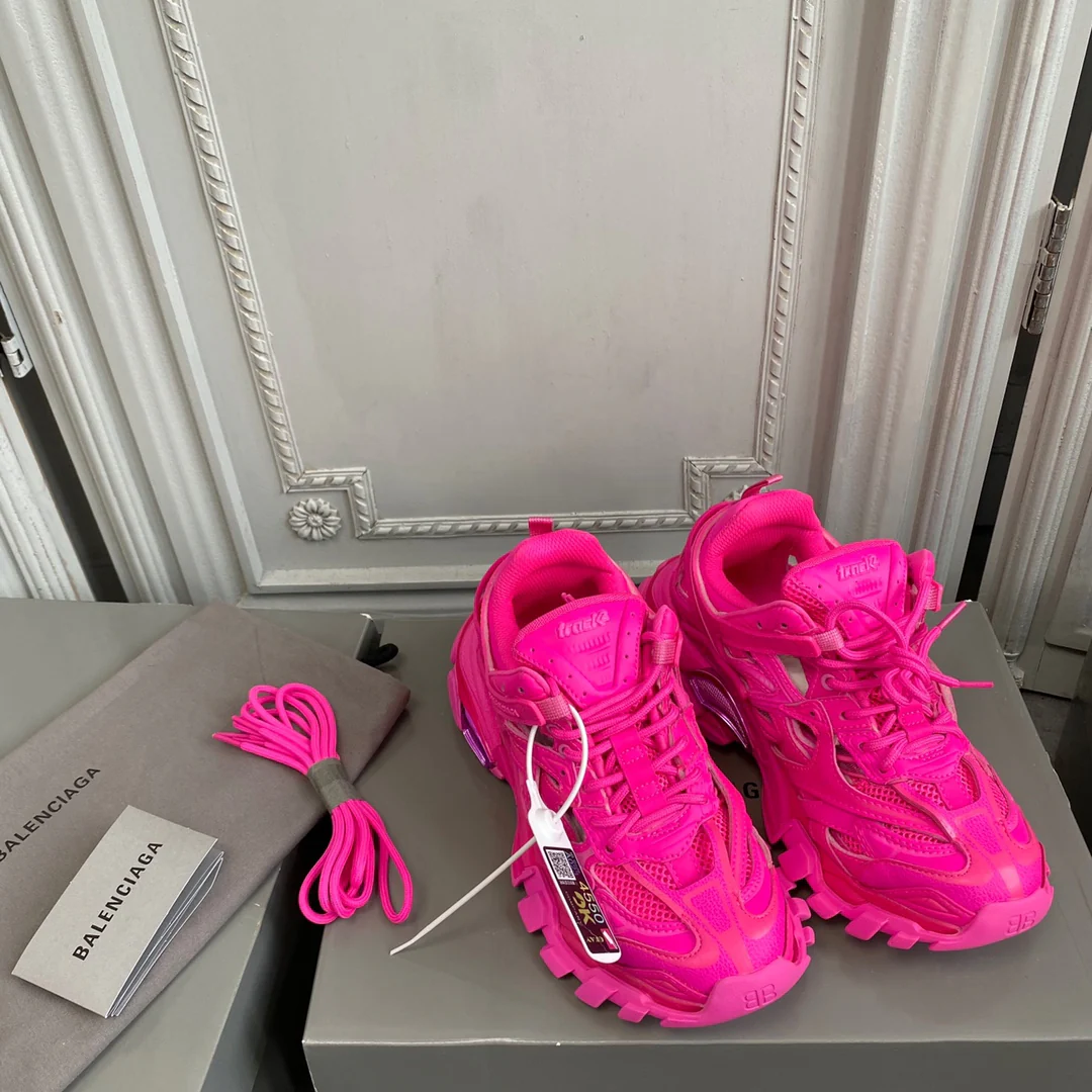 Кроссовки Balenciaga Track 2 Retro Chunky Shoes - персиково-розовые
