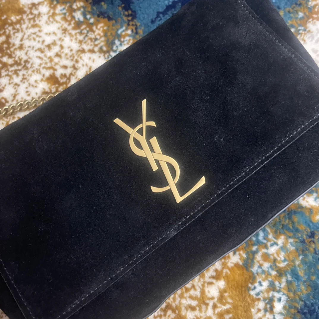 YSL-kate Double Bread - Тонкая овечья кожа - Черный - 22 см
