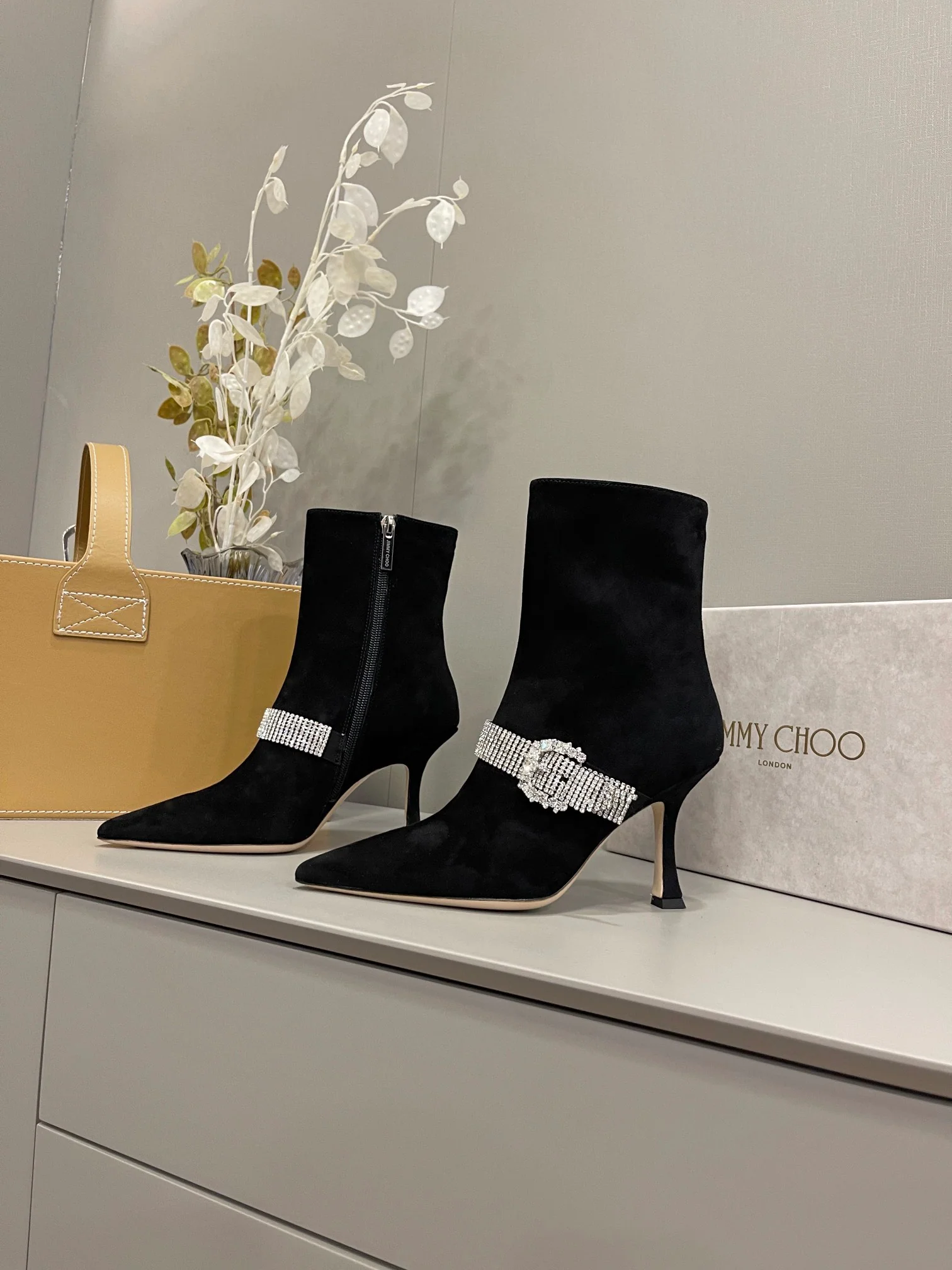 Новинка сезона осень/зима 2022 от Jimmy - Ботильоны на шпильке - Черные - 2