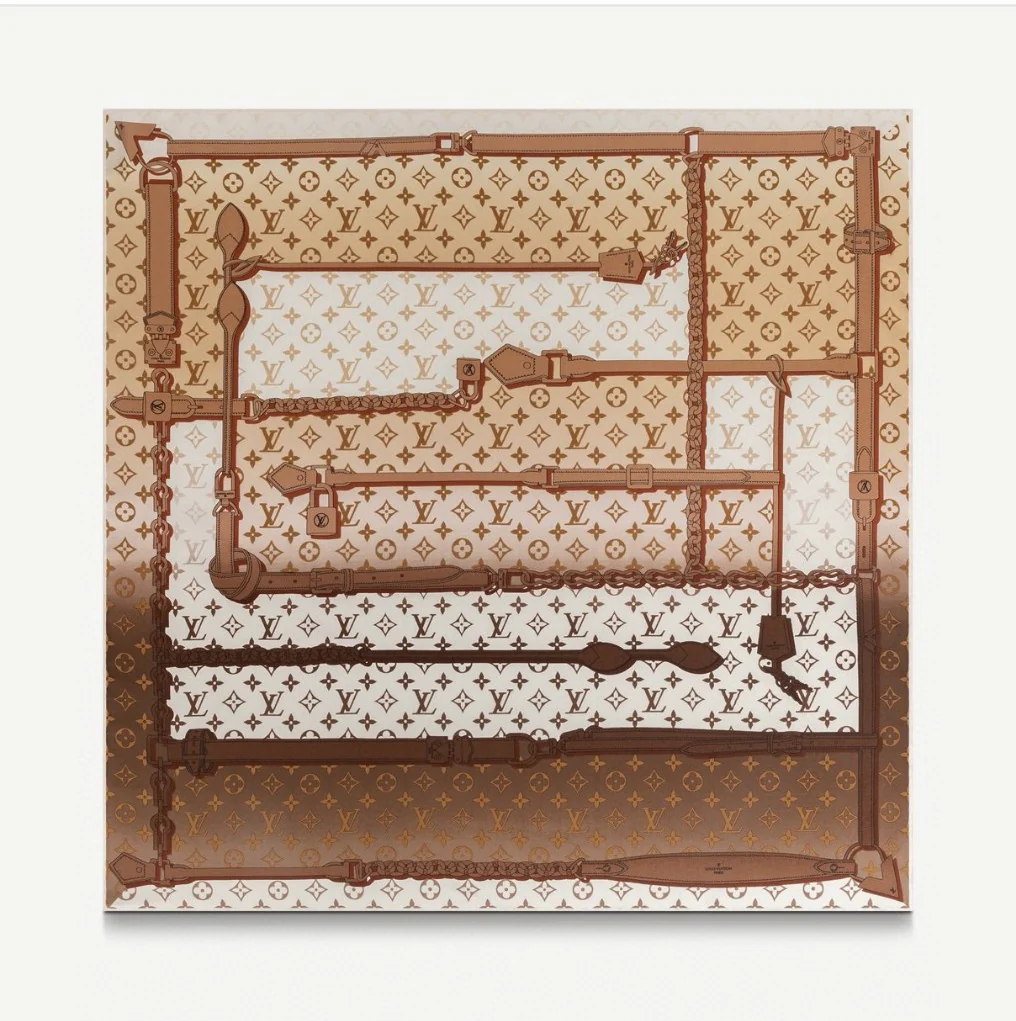 LV - Секретный алфавит - Шелковый шарф 90 см