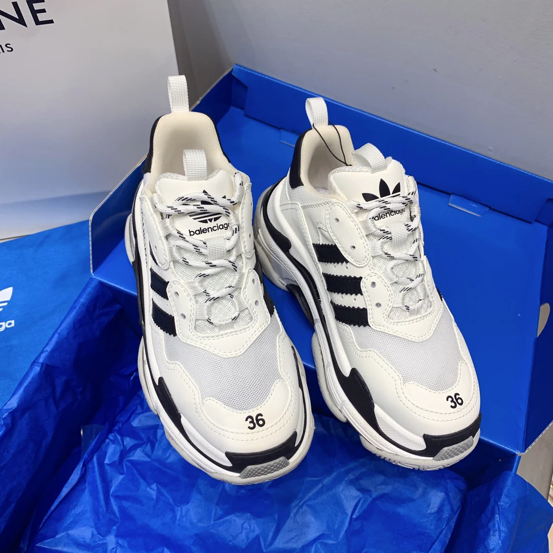 Кроссовки в парижском стиле — результат сотрудничества с брендом — массивные кроссовки — женские размеры 35-40 — мужские размеры 39-46