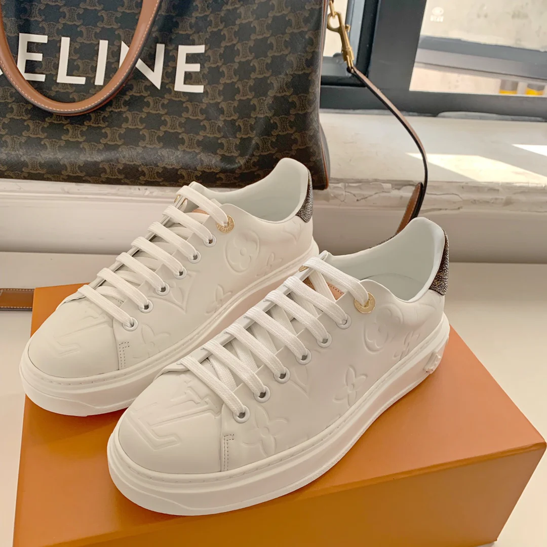 Обувь LV - LV Time Out - белые кроссовки на платформе